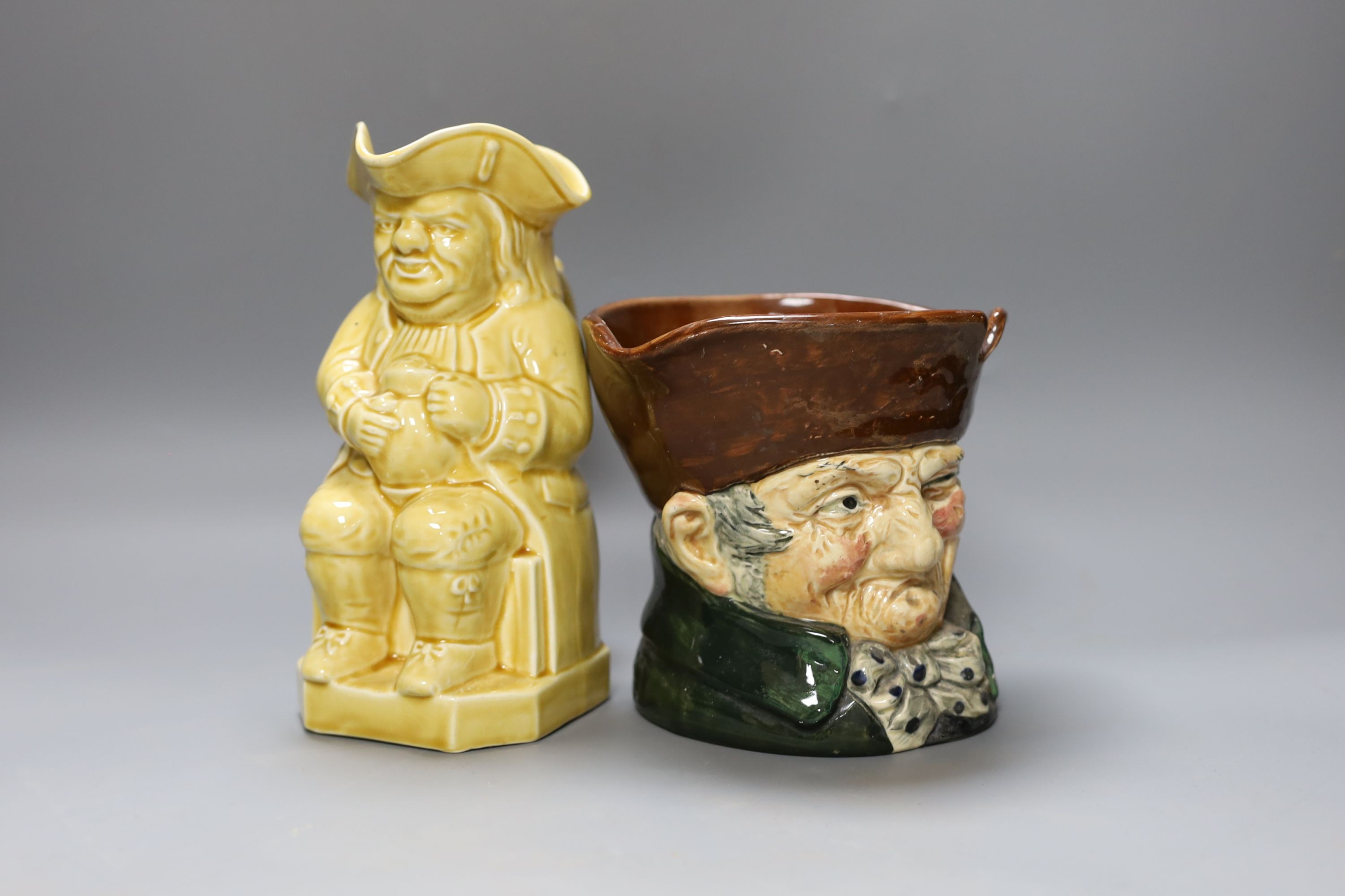 A Copeland Toby jug and twelve other Toby jugs